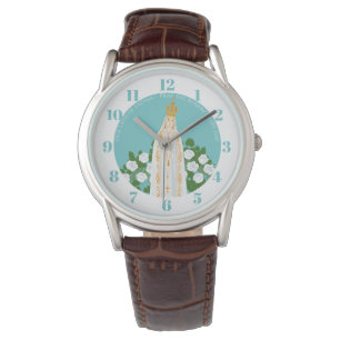 Our Lady of Fatima and white roses Watch