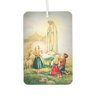 Our Lady of Fatima Angel Theologian Prayer Car Air Freshener