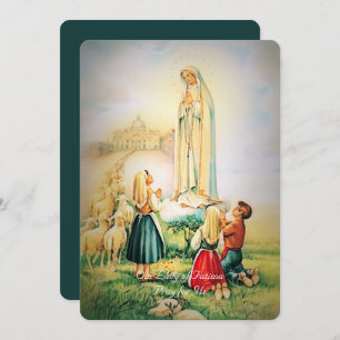 Our Lady of Fatima Angel Theologian Prayer Holiday Card