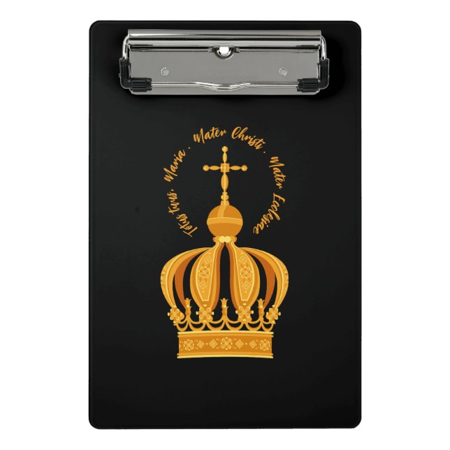 Our Lady of Fatima crown Mini Clipboard (Front)