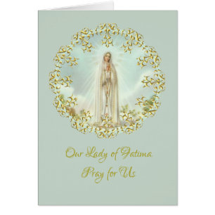 OUR LADY OF FATIMA GOLDEN LACE WREATH