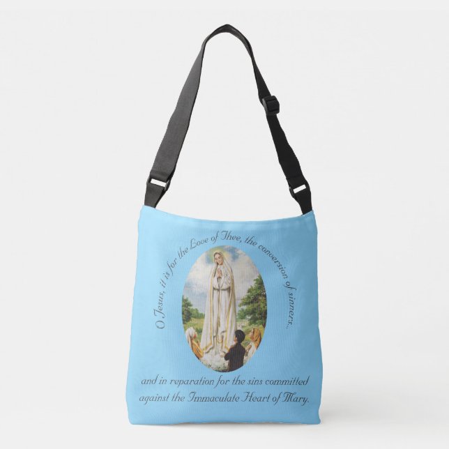 Our Lady of Fatima Personalised Crossbody Bag (Front)