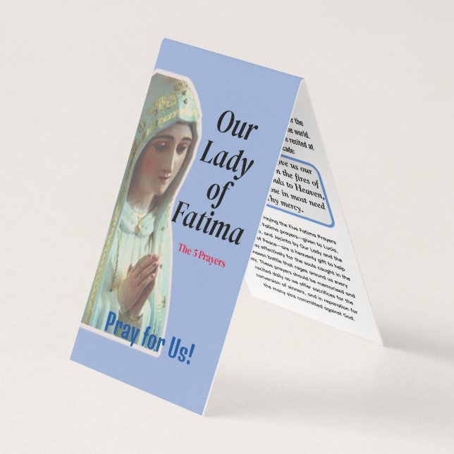 Our Lady of Fatima Pray card (Front)