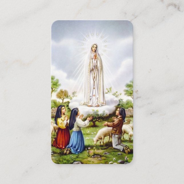 Our Lady of Fatima Rosary Petition Card (Front)