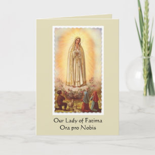Our Lady of Fatima with Children Card