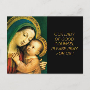 our lady of good counsel please pray for us ! postcard