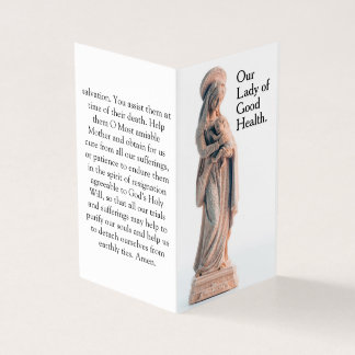 Our Lady of Good Health Prayer Card