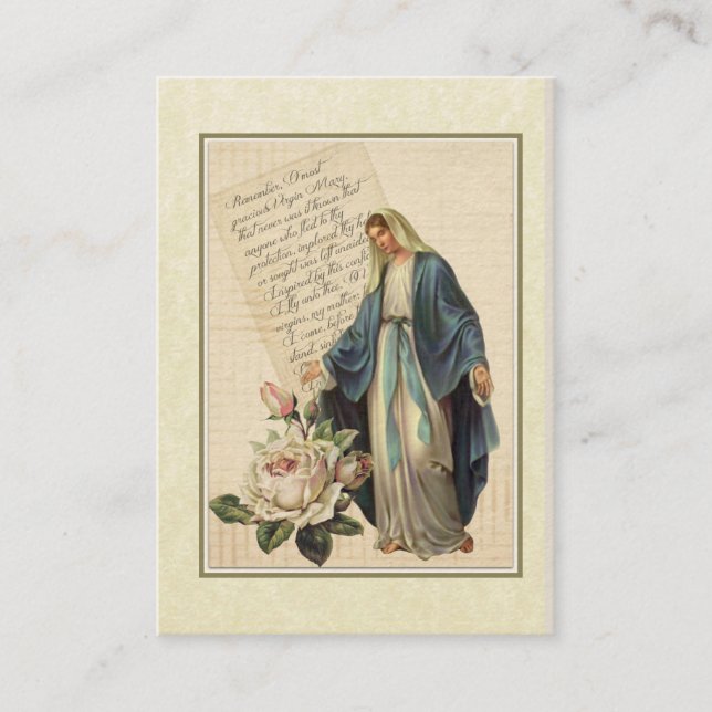 Our Lady of Grace Memorare Holy Card (Front)