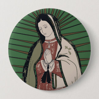 our lady of guadalupe 10 cm round badge