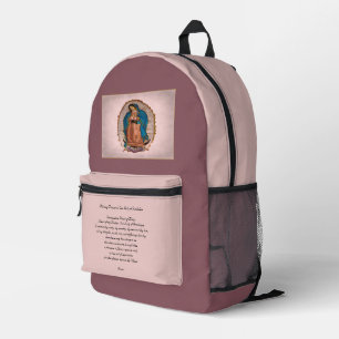 Our Lady of Guadalupe 1531 with Prayer Printed Backpack