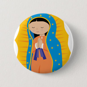 Our Lady of Guadalupe 6 Cm Round Badge