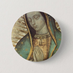 OUR LADY OF GUADALUPE 6 CM ROUND BADGE