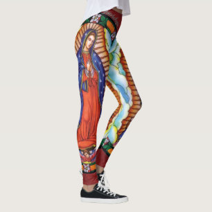 Our Lady of Guadalupe Beautiful Women's XS to XL Leggings