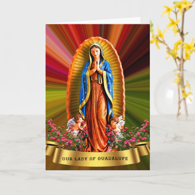 Our Lady of Guadalupe Card (Yellow Flower)