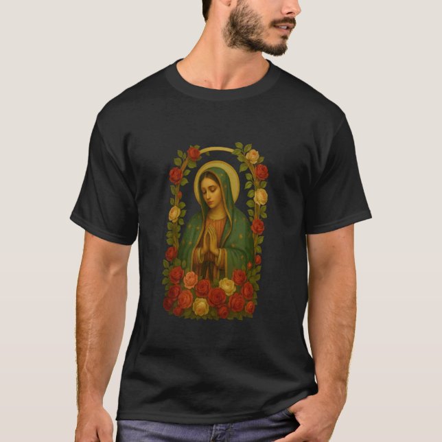 Our Lady of Guadalupe Catholic Nuestra Senora de G T-Shirt (Front)
