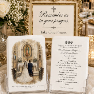 Our Lady of Guadalupe Catholic Wedding Prayer Card