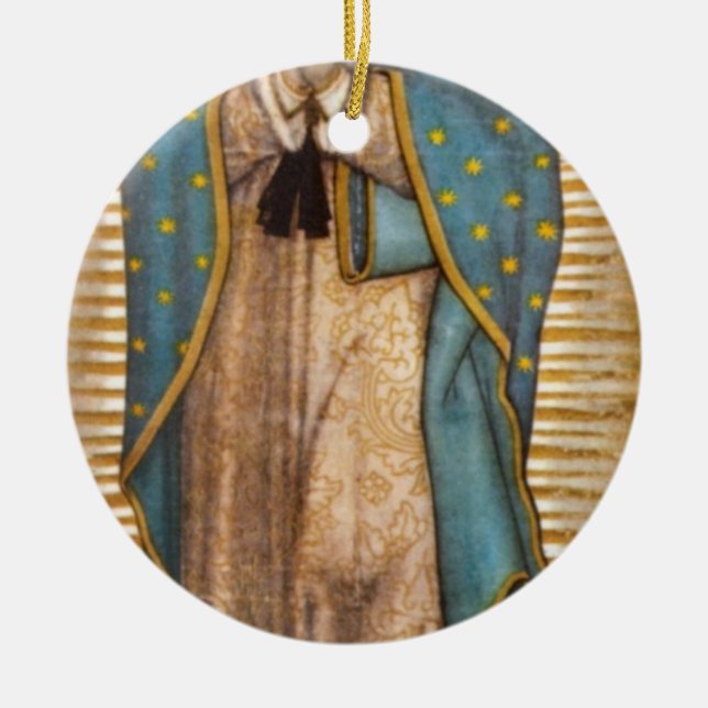 Our Lady Of Guadalupe Ceramic Tree Decoration (Front)