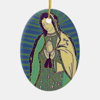 our lady of guadalupe ceramic tree decoration