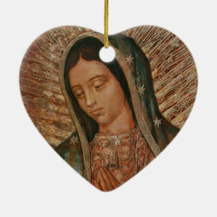 our lady of guadalupe ceramic tree decoration