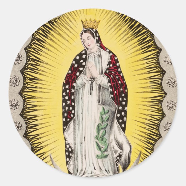 Our Lady of Guadalupe Classic Round Sticker (Front)