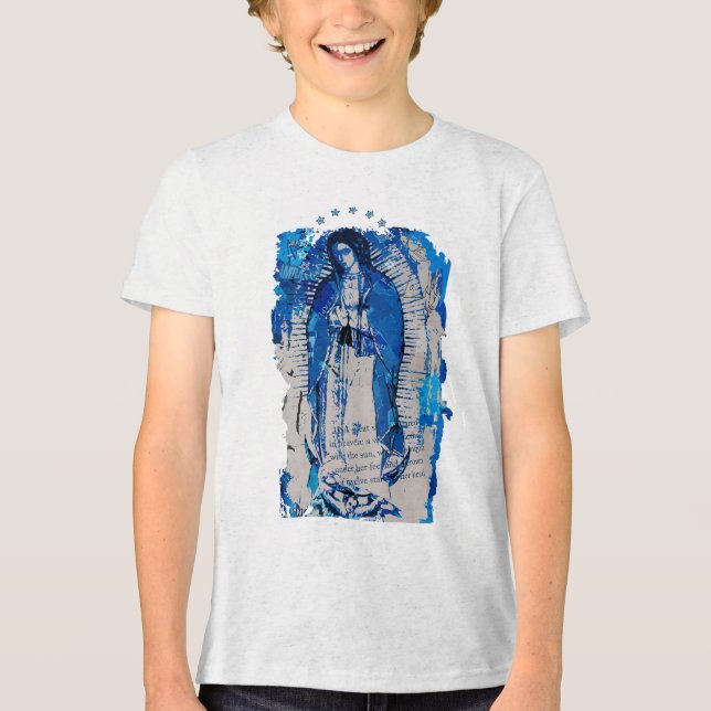 Our Lady of Guadalupe Collage Tri-Blend Shirt (Front)