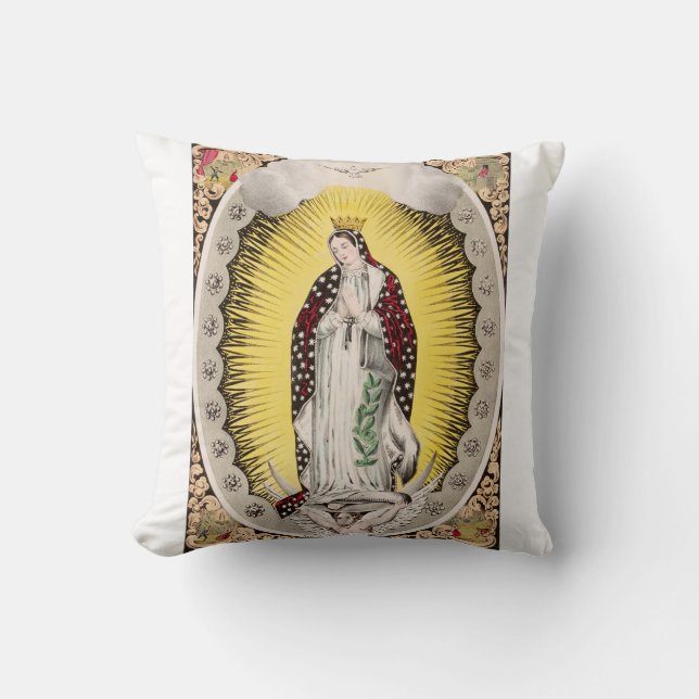 Our Lady of Guadalupe Cushion (Front)
