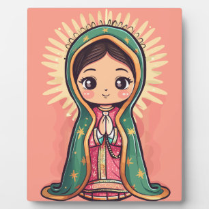Our Lady of Guadalupe cute kawaii style Plaque