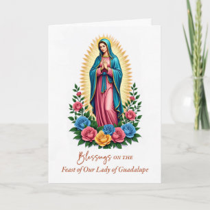 Our Lady of Guadalupe Feast Day Blessings Mary Card