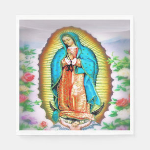 Our Lady of Guadalupe Floral Napkin