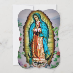 Our Lady of Guadalupe Floral with Prayer