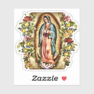 Our Lady of Guadalupe Frame of Roses Vinyl        