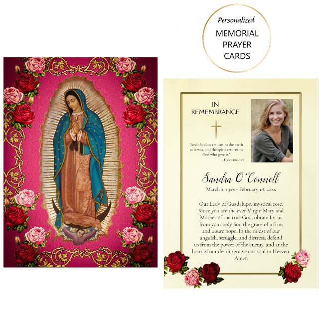 Our Lady of Guadalupe Funeral Prayer Card (Creator Uploaded)