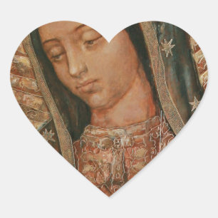 our lady of guadalupe heart sticker