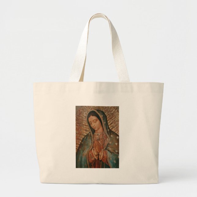 our lady of guadalupe large tote bag (Front)