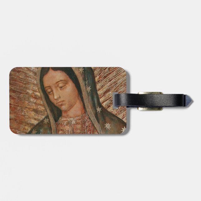our lady of guadalupe luggage tag (Back Horizontal)
