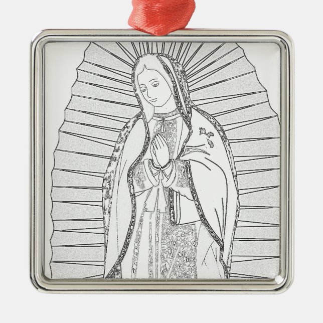 our lady of guadalupe metal tree decoration (Front)