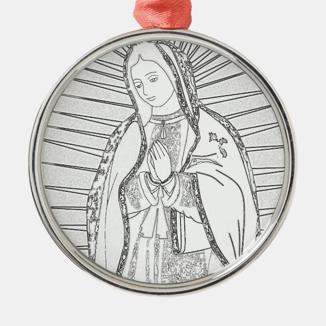 our lady of guadalupe metal tree decoration (Front)