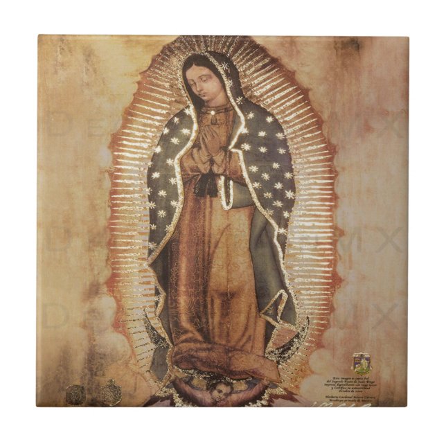 Our Lady Of Guadalupe Mother Mary Tile (Front)
