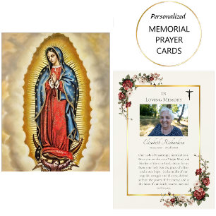 Our Lady of Guadalupe Photo Memorial Prayer Card  