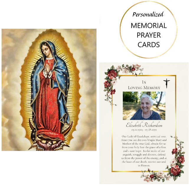 Our Lady of Guadalupe Photo Memorial Prayer Card   (Creator Uploaded)