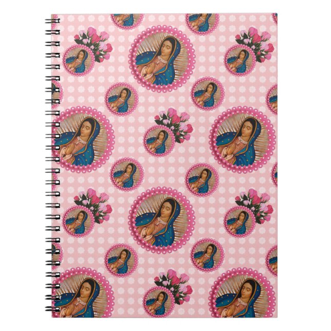 Our Lady of Guadalupe Pink Roses  Notebook (Front)