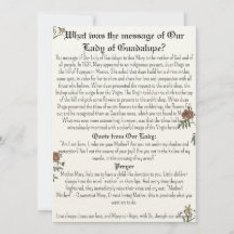 Our Lady of Guadalupe Prayer Card