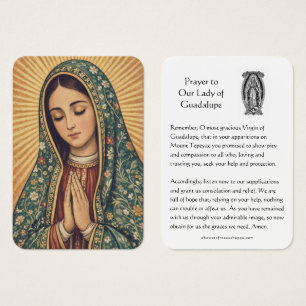 Our Lady of Guadalupe Prayer Holy Card