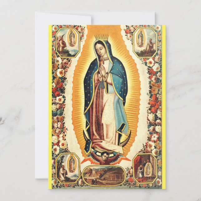 Our Lady Of Guadalupe Radiant Art Holiday Card (Front)