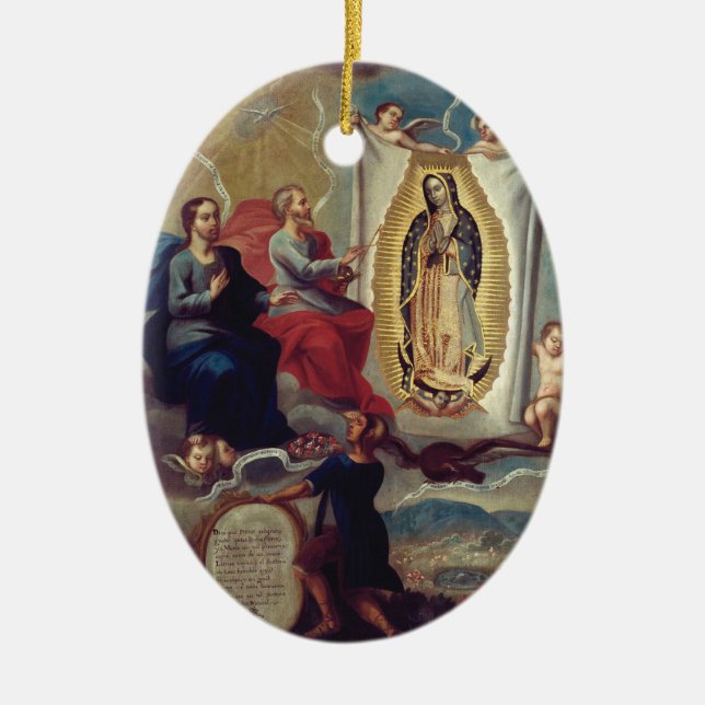 Our Lady of Guadalupe | Religious Keepsake Ceramic Tree Decoration (Front)