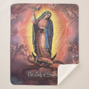 Our Lady of Guadalupe Rev12 Sherpa Blanket