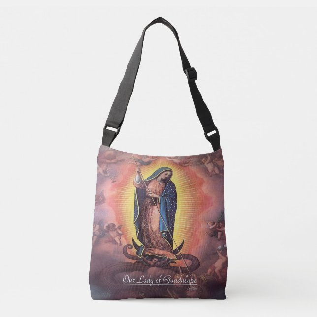 Our Lady of Guadalupe Rev 12 Crossbody Bag (Front)