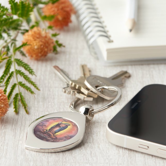 Our Lady of Guadalupe Rev 12 Key Ring (Side)