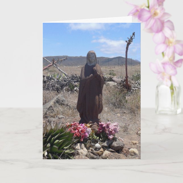 Our Lady of Guadalupe Roadside Shrine - card (Orchid)