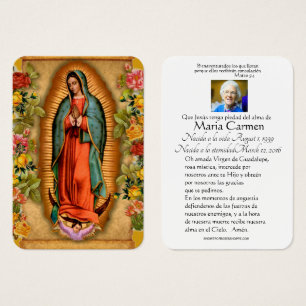 Our Lady of Guadalupe Spanish Funeral Holy Prayer